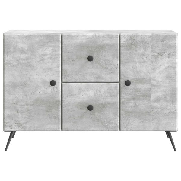 Служебен шкаф с чекмедже Бетонно сиво 89 x 34,5 x 60 см