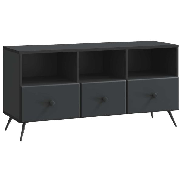 ТВ шкаф с чекмедже Черно 102 x 34,5 x 50 см Инженерна дървесина