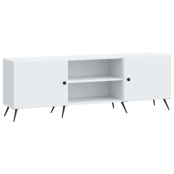 ТВ шкаф Бяло 150 x 31 x 50 см Инженерна дървесина