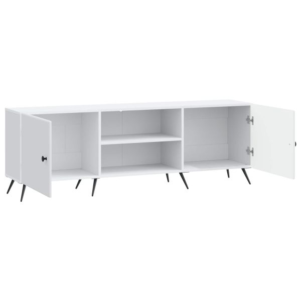 ТВ шкаф Бяло 150 x 31 x 50 см Инженерна дървесина