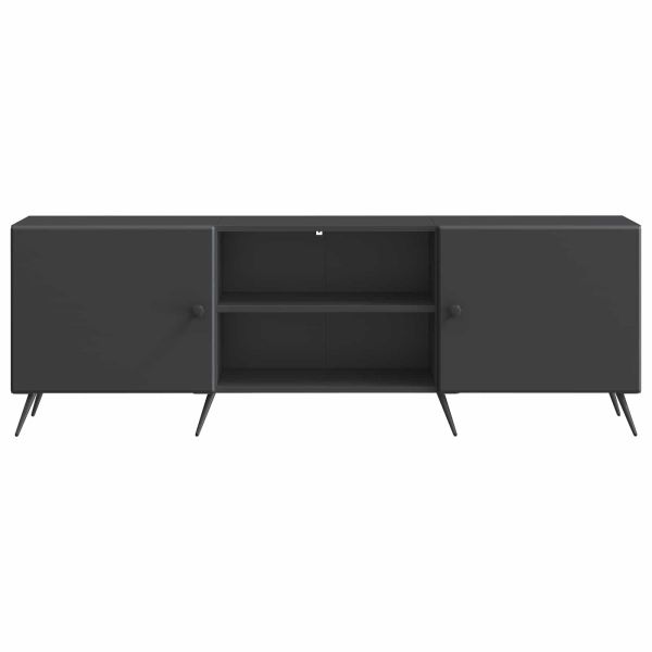 ТВ шкаф Черно 150 x 31 x 50 см Инженерна дървесина