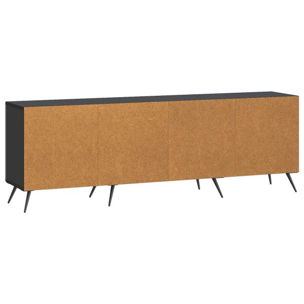 ТВ шкаф Черно 150 x 31 x 50 см Инженерна дървесина