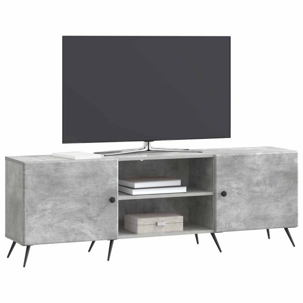 ТВ шкаф Бетонно сиво 150 x 31 x 50 см Инженерна дървесина