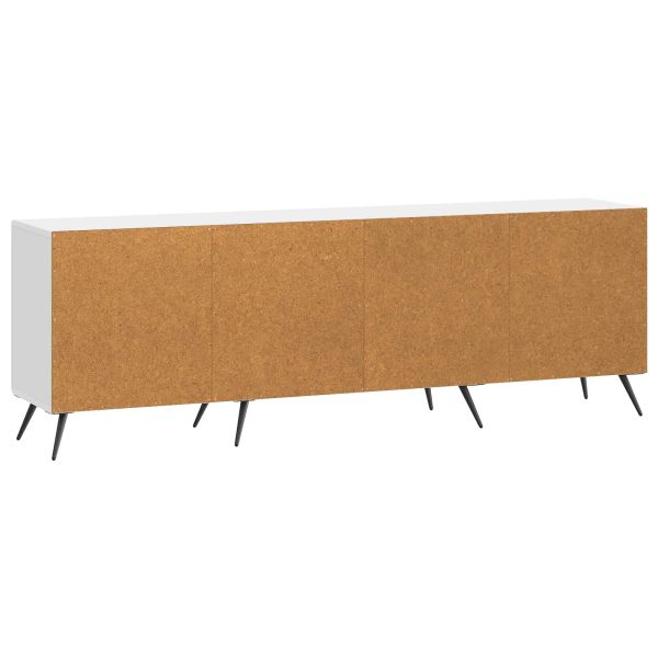 ТВ шкаф Бял гланц 150 x 31 x 50 см Инженерна дървесина