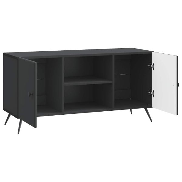 ТВ шкаф Черно 102 x 34,5 x 50 см Инженерна дървесина
