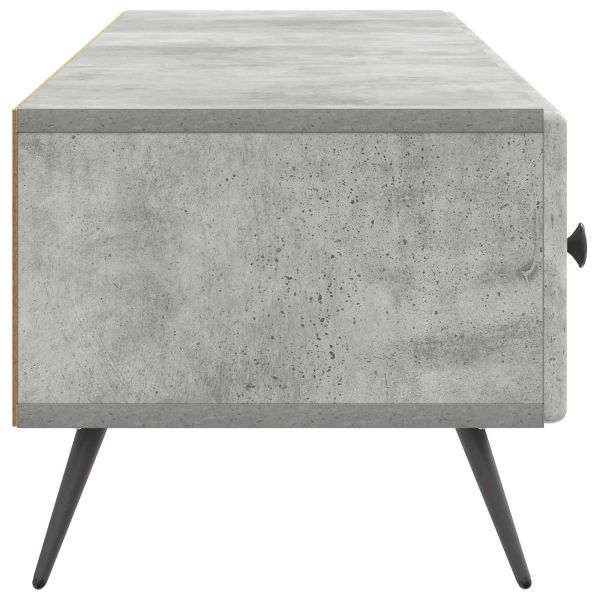 ТВ шкаф Бетонно сиво 147 x 34,5 x 30 см Инженерна дървесина