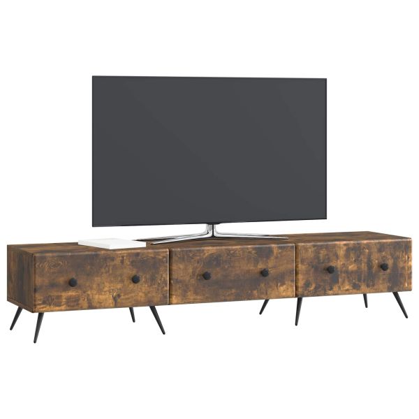 ТВ шкаф Опушен дъб 147 x 34,5 x 30 см Инженерна дървесина