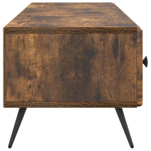 ТВ шкаф Опушен дъб 147 x 34,5 x 30 см Инженерна дървесина