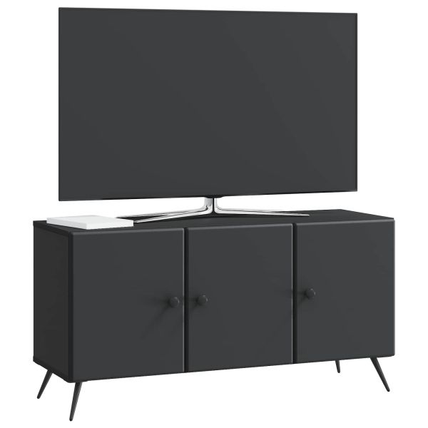 ТВ шкаф Черно 99 x 34,5 x 50 см Инженерна дървесина