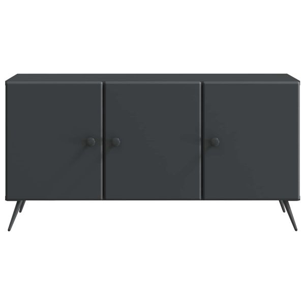 ТВ шкаф Черно 99 x 34,5 x 50 см Инженерна дървесина
