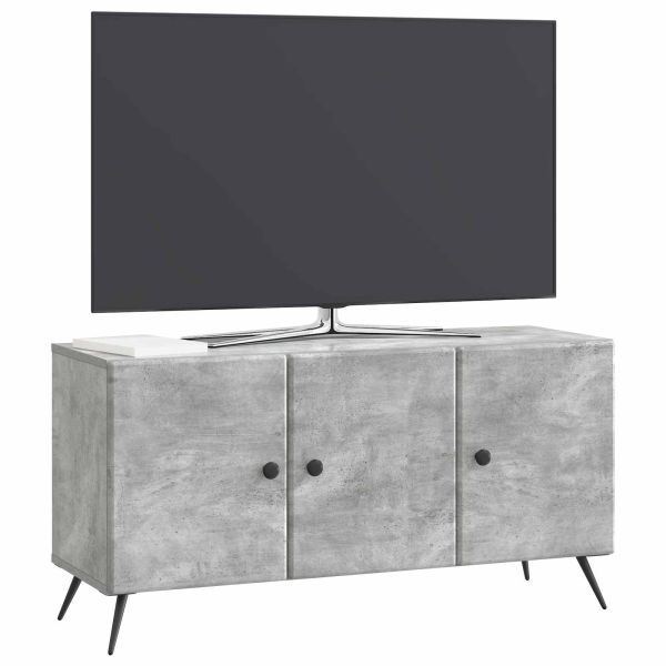 ТВ шкаф Бетонно сиво 99 x 34,5 x 50 см Инженерна дървесина