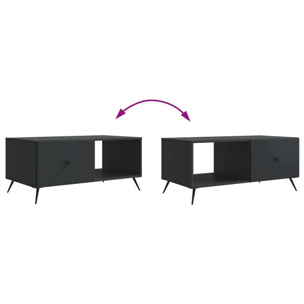 Масичка за кафе Черно 90 x 50 x 40 cm Инженерна дървесина