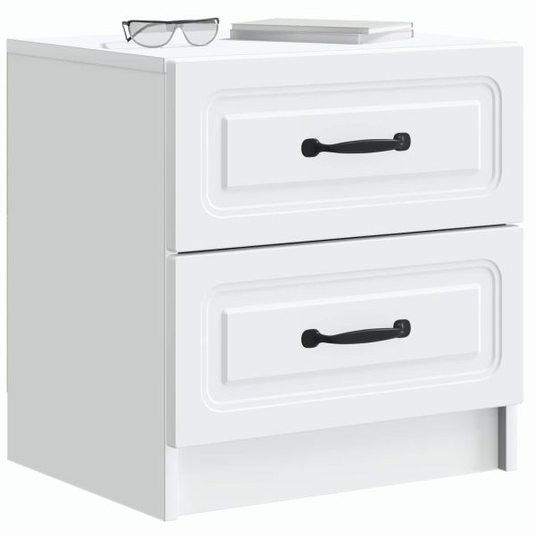 Нощен шкаф 2 pcs Бяло 43 x 34,5 x 44,5 см Инженерна дървесина