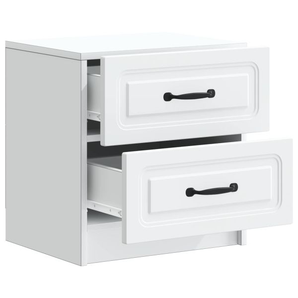 Нощен шкаф 2 pcs Бяло 43 x 34,5 x 44,5 см Инженерна дървесина