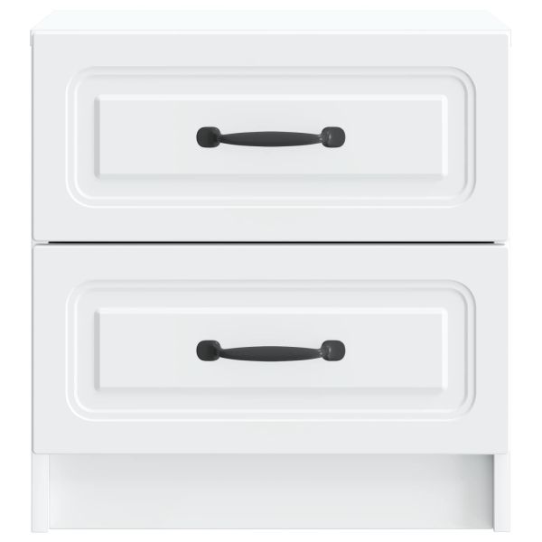 Нощен шкаф 2 pcs Бяло 43 x 34,5 x 44,5 см Инженерна дървесина