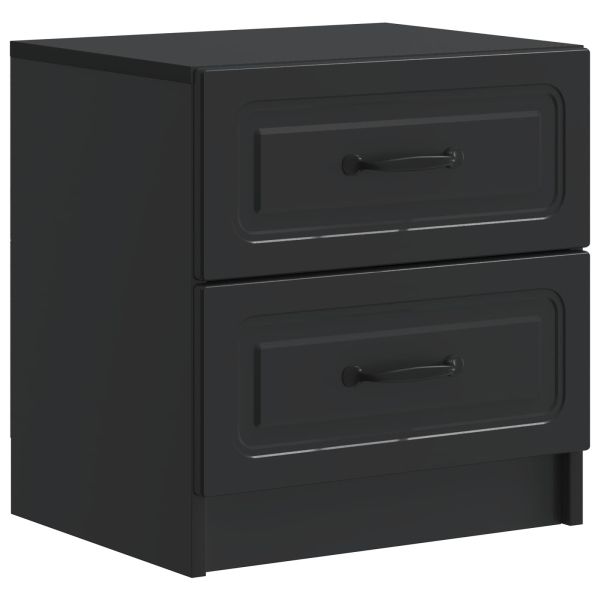 Нощен шкаф Черно 43 x 34,5 x 44,5 см Инженерна дървесина