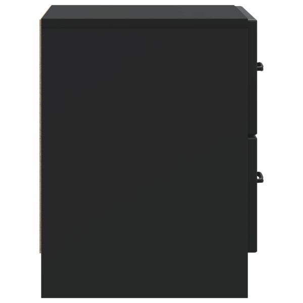 Нощен шкаф Черно 43 x 34,5 x 44,5 см Инженерна дървесина