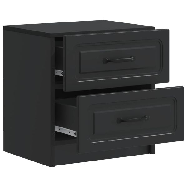 Нощен шкаф 2 pcs Черно 43 x 34,5 x 44,5 см Инженерна дървесина