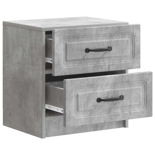 Нощен шкаф с чекмедже 2 pcs Бетонно сиво 43 x 34,5 x 44,5 см