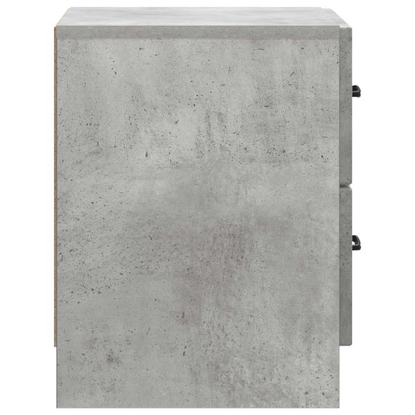 Нощен шкаф с чекмедже 2 pcs Бетонно сиво 43 x 34,5 x 44,5 см