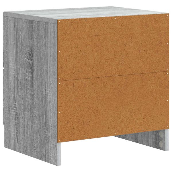 Нощен шкаф с чекмедже 2 pcs Сива сонома 43 x 34,5 x 44,5 см
