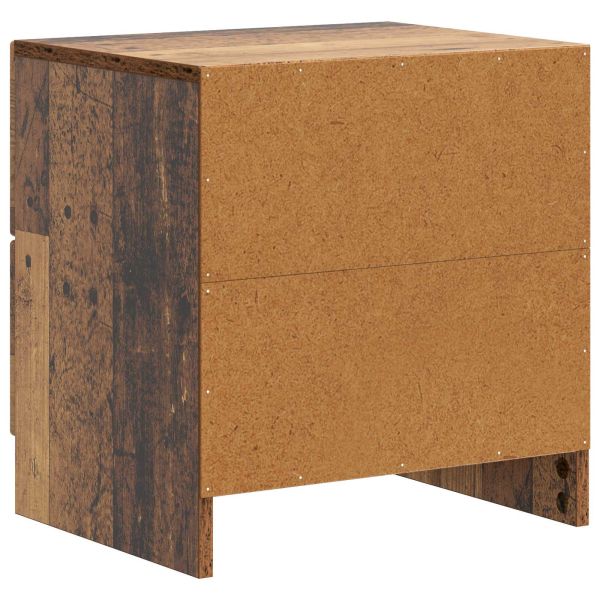 Нощен шкаф с чекмедже 2 pcs Старо дърво 43 x 34,5 x 44,5 см