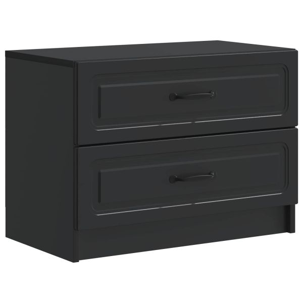 Нощен шкаф Черно 62 x 34,5 x 44,5 см Инженерна дървесина
