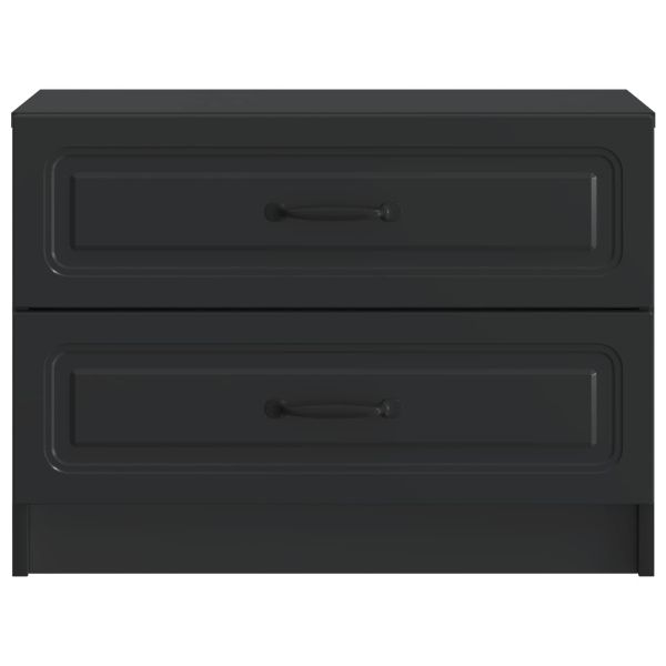 Нощен шкаф Черно 62 x 34,5 x 44,5 см Инженерна дървесина