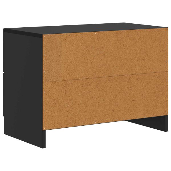 Нощен шкаф Черно 62 x 34,5 x 44,5 см Инженерна дървесина