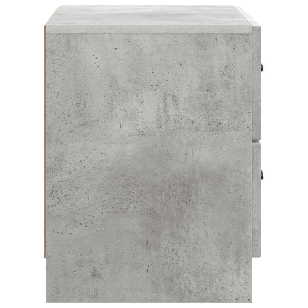 Нощен шкаф Бетонно сиво 62 x 34,5 x 44,5 см Инженерна дървесина