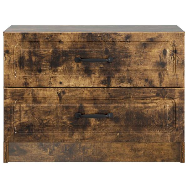 Нощен шкаф Опушен дъб 62 x 34,5 x 44,5 см Инженерна дървесина