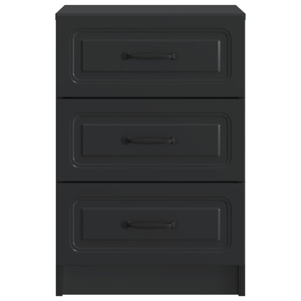 Нощен шкаф Черно 43 x 41 x 63,5 см Инженерна дървесина