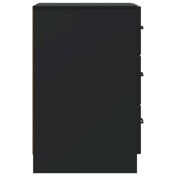 Нощен шкаф Черно 43 x 41 x 63,5 см Инженерна дървесина