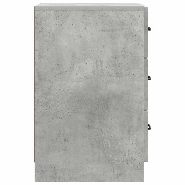 Нощен шкаф Бетонно сиво 43 x 41 x 63,5 см Инженерна дървесина