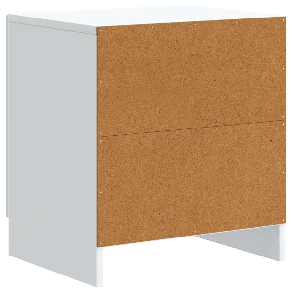 Нощен шкаф 2 pcs Бяло 43 x 34,5 x 47 см Инженерна дървесина