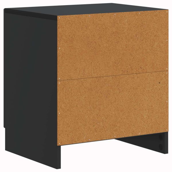Нощен шкаф Черно 43 x 34,5 x 47 см Инженерна дървесина