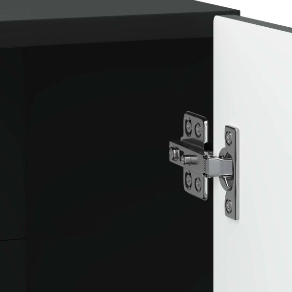 Нощен шкаф 2 pcs Черно 43 x 34,5 x 47 см Инженерна дървесина