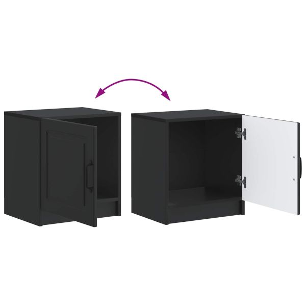 Нощен шкаф 2 pcs Черно 43 x 34,5 x 47 см Инженерна дървесина
