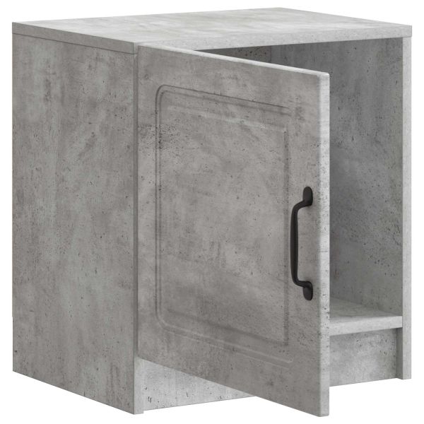 Нощен шкаф Бетонно сиво 43 x 34,5 x 47 см Инженерна дървесина