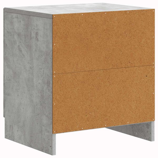 Нощен шкаф Бетонно сиво 43 x 34,5 x 47 см Инженерна дървесина