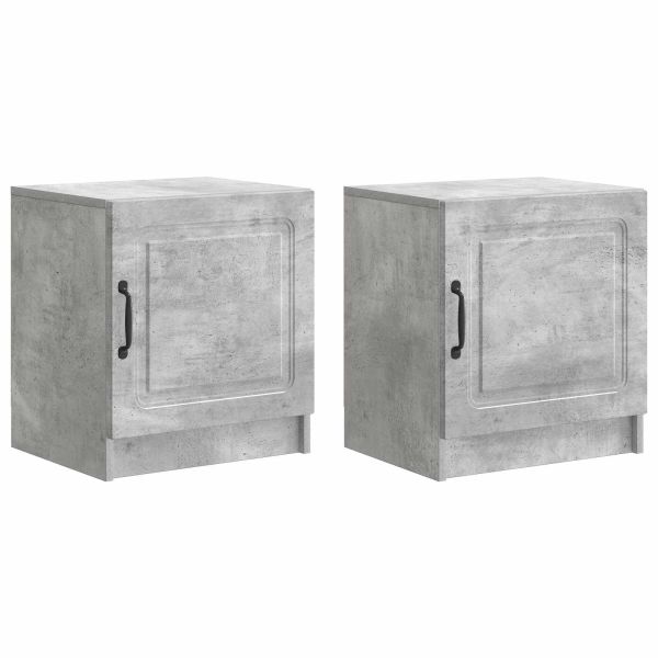 Нощен шкаф 2 pcs Бетонно сиво 43 x 34,5 x 47 см