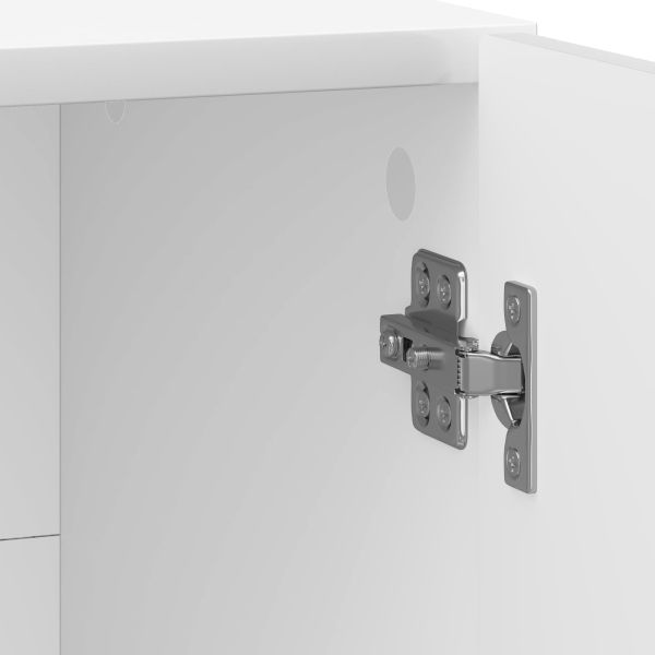 Нощен шкаф 2 pcs Бял гланц 43 x 34,5 x 47 см