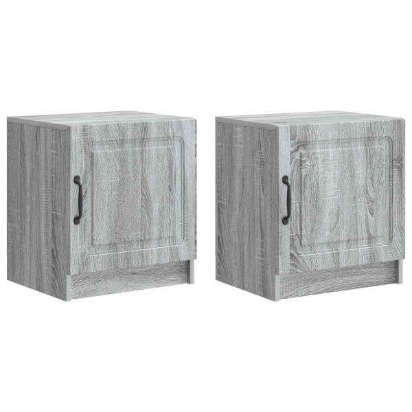 Нощен шкаф 2 pcs Сива сонома 43 x 34,5 x 47 см