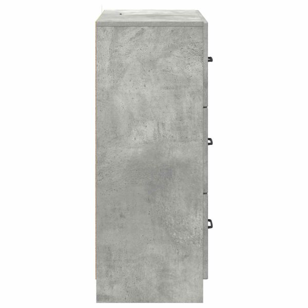 Чекмеджетен шкаф Бетонно сиво 66 x 34,5 x 87 см