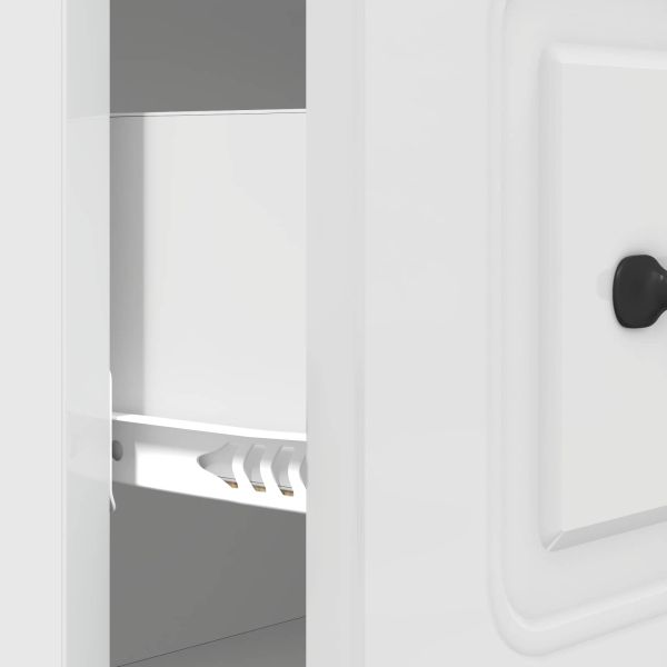 Чекмеджетен шкаф Бял гланц 66 x 34,5 x 87 см