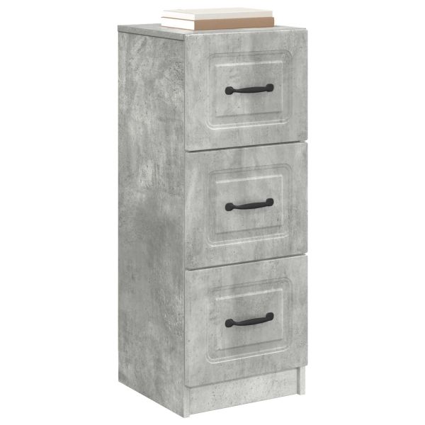 Чекмеджетен шкаф Бетонно сиво 33 x 34,5 x 87 см