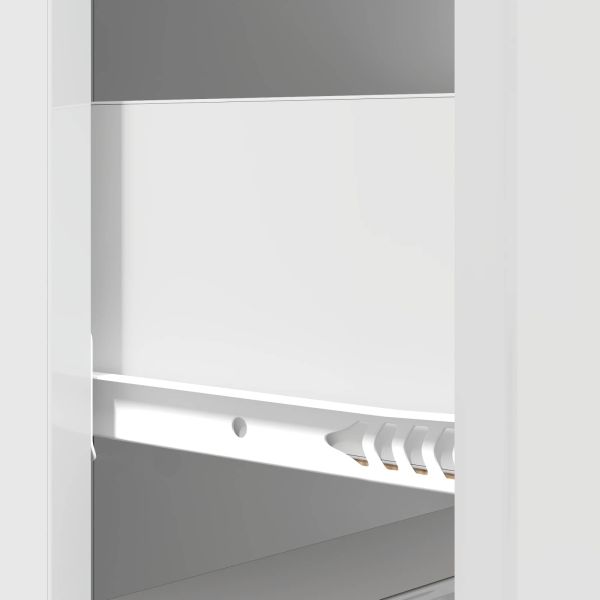 Чекмеджетен шкаф Бял гланц 33 x 34,5 x 87 см