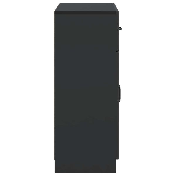 Служебен шкаф Черно 66 x 34,5 x 87 см Инженерна дървесина