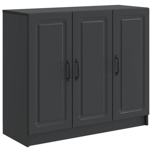 Служебен шкаф Черно 89 x 34,5 x 77 см Инженерна дървесина