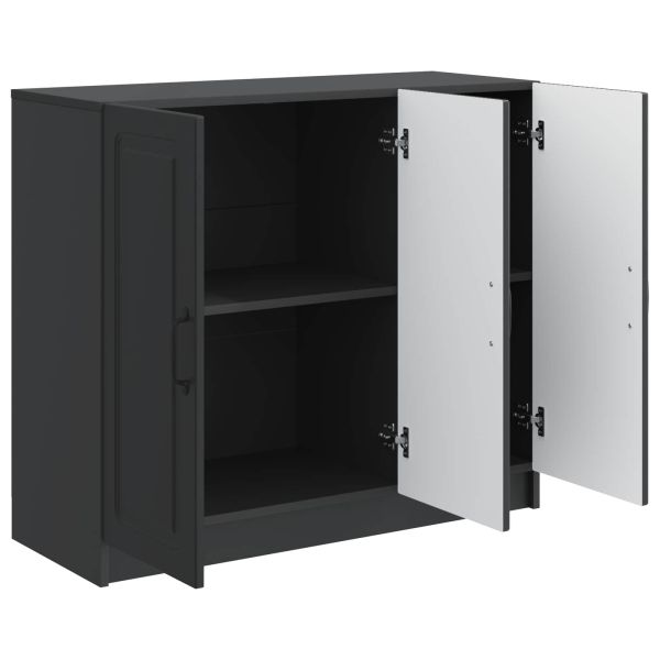 Служебен шкаф Черно 89 x 34,5 x 77 см Инженерна дървесина